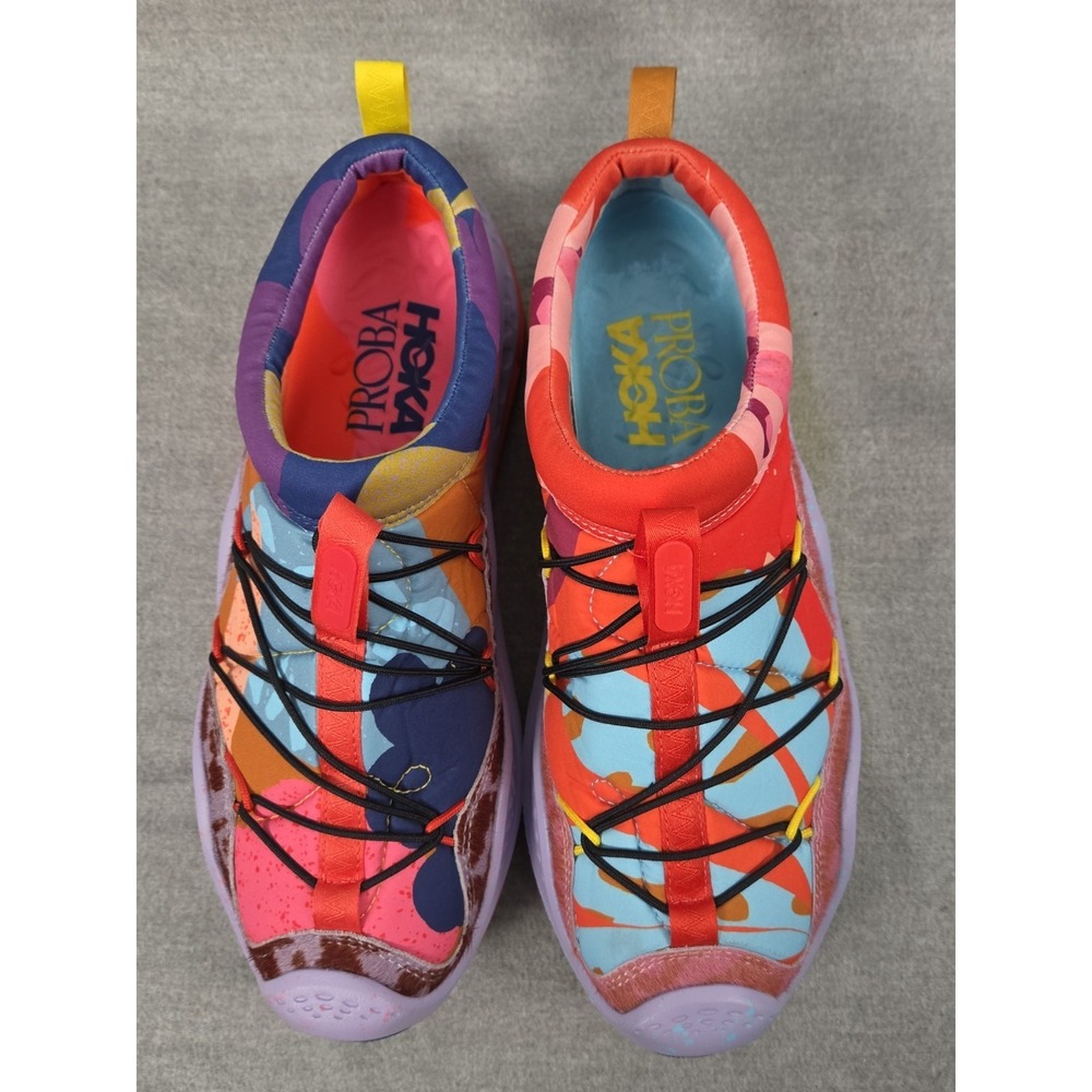 Hoka One One Studio Proba Ora Primo Recovery Shoes Orange Gold Womens 11 Mens 10 - Picture 8 of 9